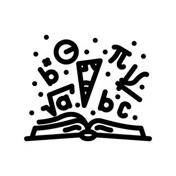 Math education science line icon vector illustration 스톡 일러스트