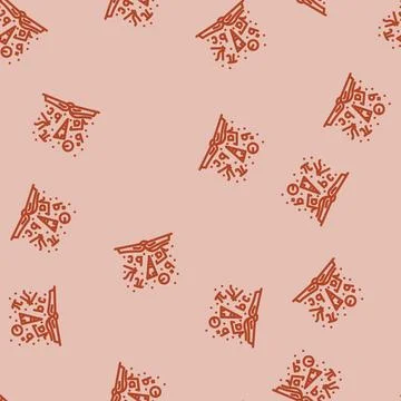 Math education science line vector seamless pattern Stock Illustration