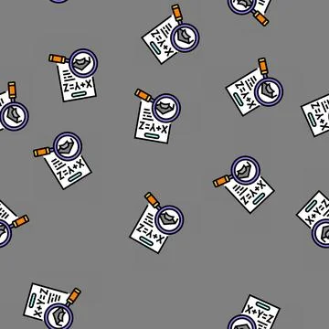 Math education science vector seamless pattern Stock Illustration