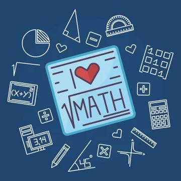 Math education vector background Stock Illustration