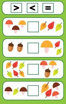 Math educational game for children. Complete the mathematical equation. choos Stock Illustration