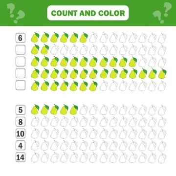 Math educational game for children. Counting equations. Addition worksheet Stockillustratie