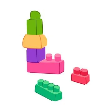 Math educational toy cartoon vector illustration Stock Illustration