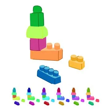 Math educational toy vector cartoon graphic 스톡 일러스트