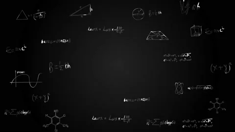 Math equations and formulas flying and disappearing in distance loop Background Video stock 157806160