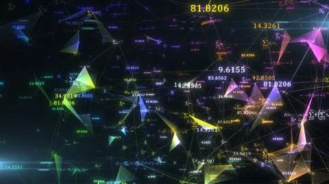 Math Equations of Artificial intelligence AI deep learning computer program  Stock Illustration