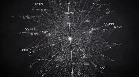 Math Equations of Artificial intelligence AI deep learning computer program  Stock Illustration