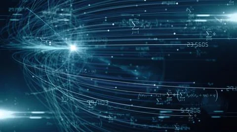 Math Equations of Artificial intelligence AI deep learning computer program  Stock Illustration