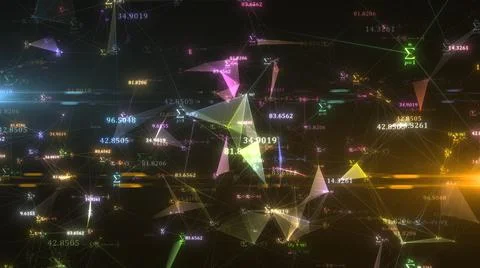 Math Equations of Artificial intelligence brain neural network big data  Stock Illustration