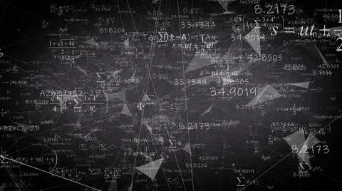 Math Equations of Artificial intelligence brain neural network big data  Stock Illustration