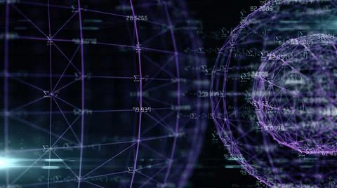 Math Equations of Artificial intelligence brain neural network big data  Stock Illustration