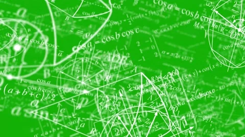 Math equations Background Greenscreen effect Chromakey. Math and physics formula Stock Footage 320530004