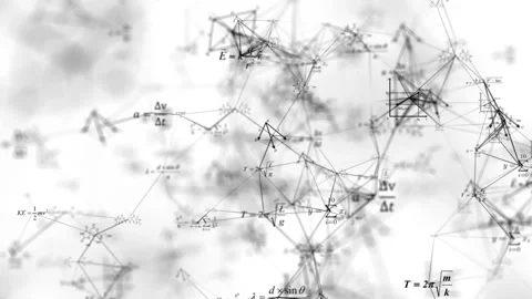 Math equations. Flight through numbers, formulas and math equations. Stock Footage 101891680