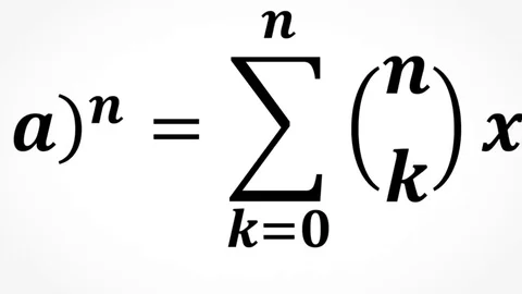 Math equations flying and disappearing in distance Stock Footage 82367954