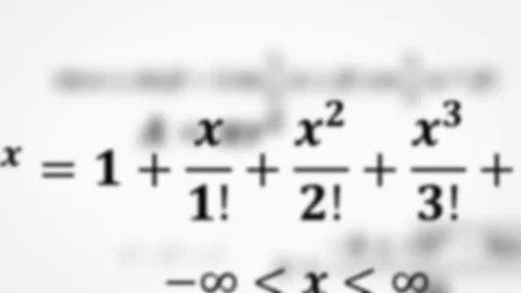 Math equations flying and disappearing in distance Stock Footage 82529772