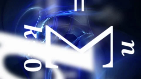 Math equations flying and disappearing in distance Stock Footage 91162242