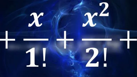 Math equations flying and disappearing in distance Stock Illustration