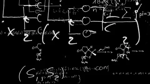 Math equations, formulas, Science, Chemistry Equations Vidéo 277207752