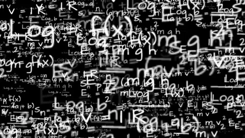 Math equations overlay stop motion seamless loop animation with random equation. Stock Footage 338251582