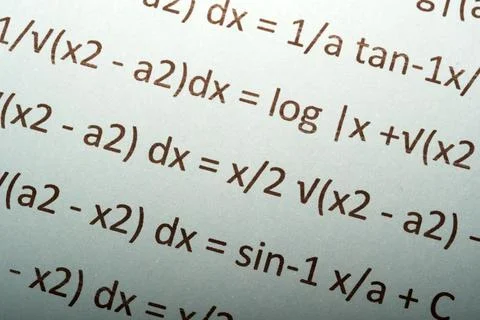Math equations on a soft backdrop Stock Photos