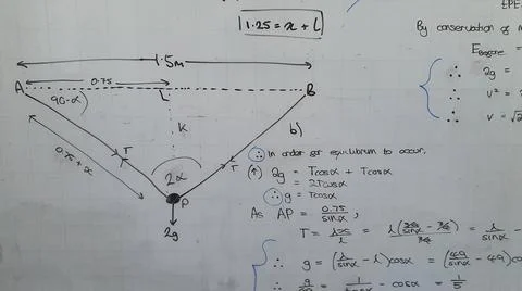 Math equations on a white board 스톡 사진