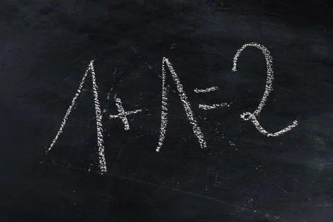 Math exercise of first grade is standing on a blackboard Stock Illustration