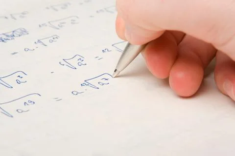 Math exercise study Stock Photos