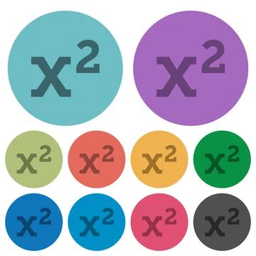 Math exponentiation color darker flat icons Illustrazione stock