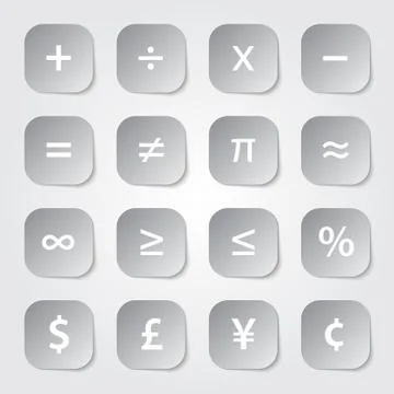 Math financial symbols 스톡 일러스트