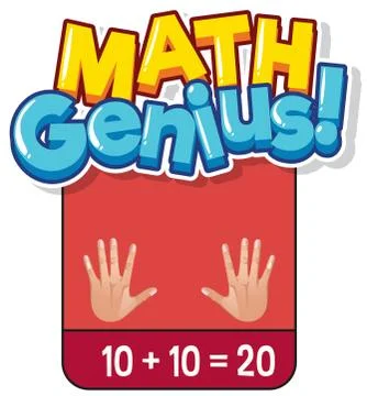 Math flashcard design for adding numbers 스톡 일러스트