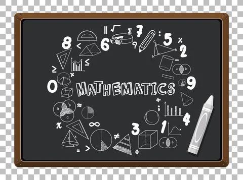 Math formula on blackboard isolated grid background Stock Illustration