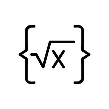 Math formula icon vector outline illustration Stock Illustration