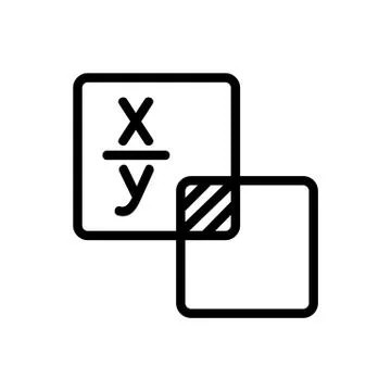 Math formula icon vector outline illustration Stock Illustration