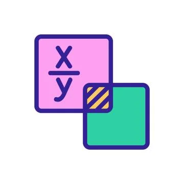 Math formula icon vector outline illustration Stock Illustration
