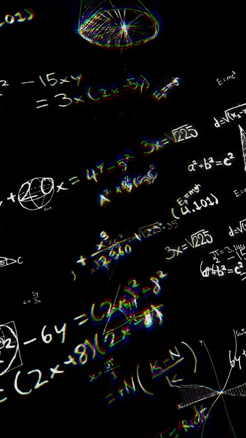 Math formula overlay, handwritten calculation background overlay visual Stock Footage 335455668