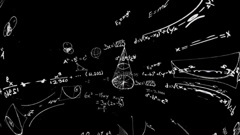 Math formula overlay, handwritten calculation background overlay visual Stock Footage 335456004