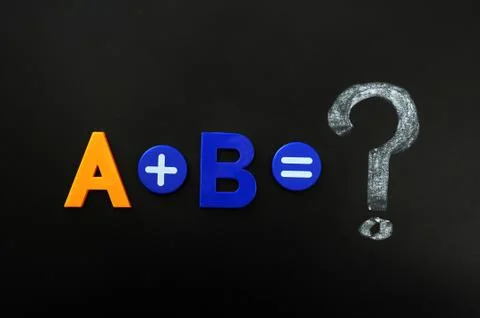 Math formula of a plus b Stock Photos