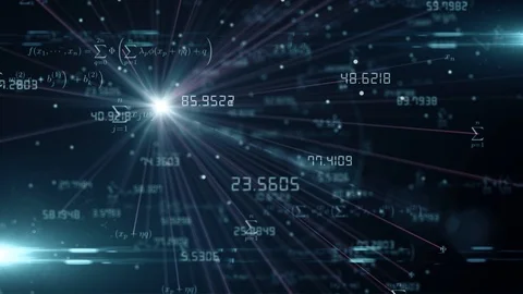 Math formula's and mathematical equations associated with school and study Stock Footage 115867488