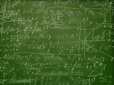 Math formulas on a blackboard. EPS 10 스톡 일러스트