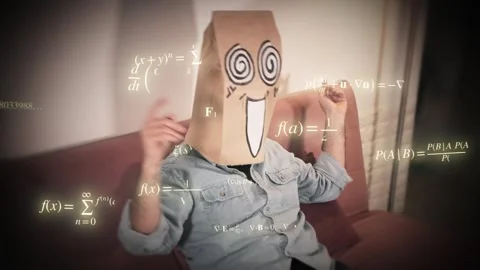 Math formulas fly breadbag stoned Stock Footage 341310081
