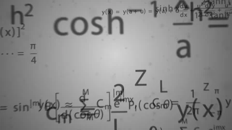 Math formulas flying through the camera. Stock Footage 32597373