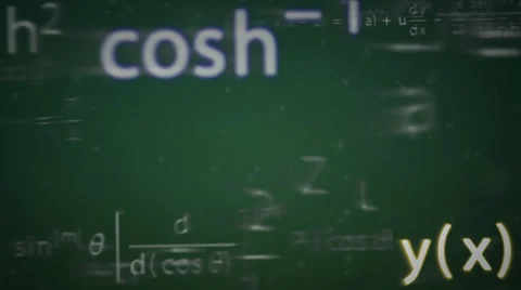 Math formulas flying through the camera. Stock Footage 32597736