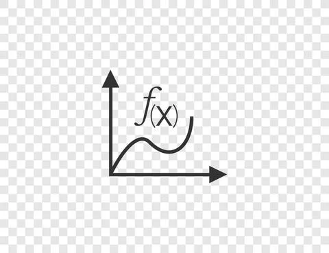 Math function, graph icon. Vector illustration. Flat design. 스톡 일러스트