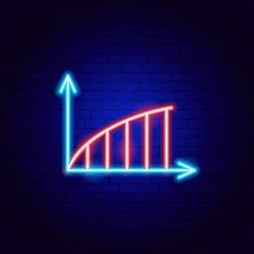 Math Function Graph Neon Sign Stock Illustration