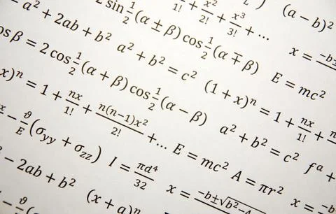 Math geometry background with formulas, math, number equation Stock Photos