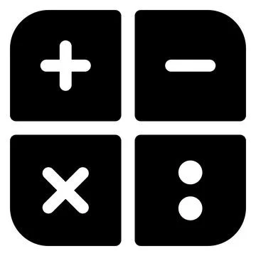 Math glyph icon vector illustration isolated on white background Illustrazione stock