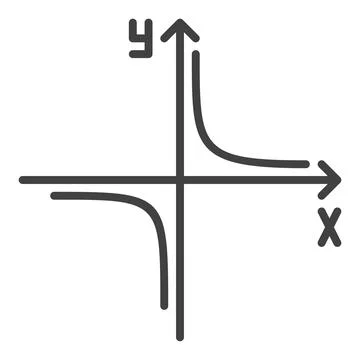 Math Graph with Arrows vector concept outline icon or sign Stock Illustration