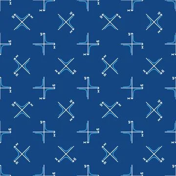 Math Graph with Arrows vector concept outline seamless pattern Stock Illustration