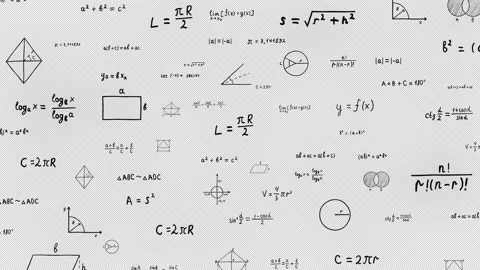 Math Hand Draw Animation Alpha 1 Stock Footage 169988043