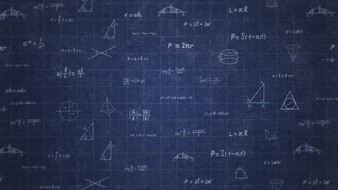 Math Hand Draw Animation Blue 4 Stock Footage 169942463